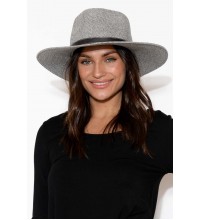Hunter Grey Wide Brim Fedora
