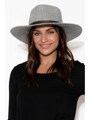 Hunter Grey Wide Brim Fedora